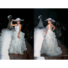 European Design Ruffle Organza Wedding Dress